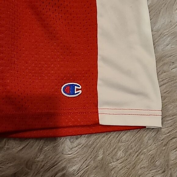 Champion boys red, white and blue athletic‎ polyester shorts size large - Picture 2 of 5